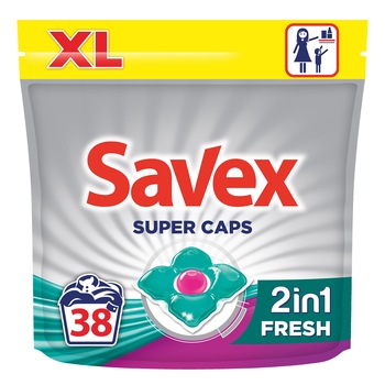 Detergent capsule SAVEX Parfum Lock 2IN1 Fresh, 38 spalari Detergent capsule SAVEX Parfum Lock 2IN1 Fresh, 38 spalari
