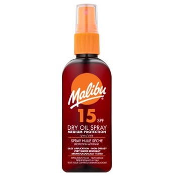 Ulei De Plaja MALIBU Dry Oil Spray cu Unt de Shea, UVA/UVB, SPF15, 200 ml Ulei De Plaja MALIBU Dry Oil Spray cu Unt de Shea, UVA/UVB, SPF15, 200 ml