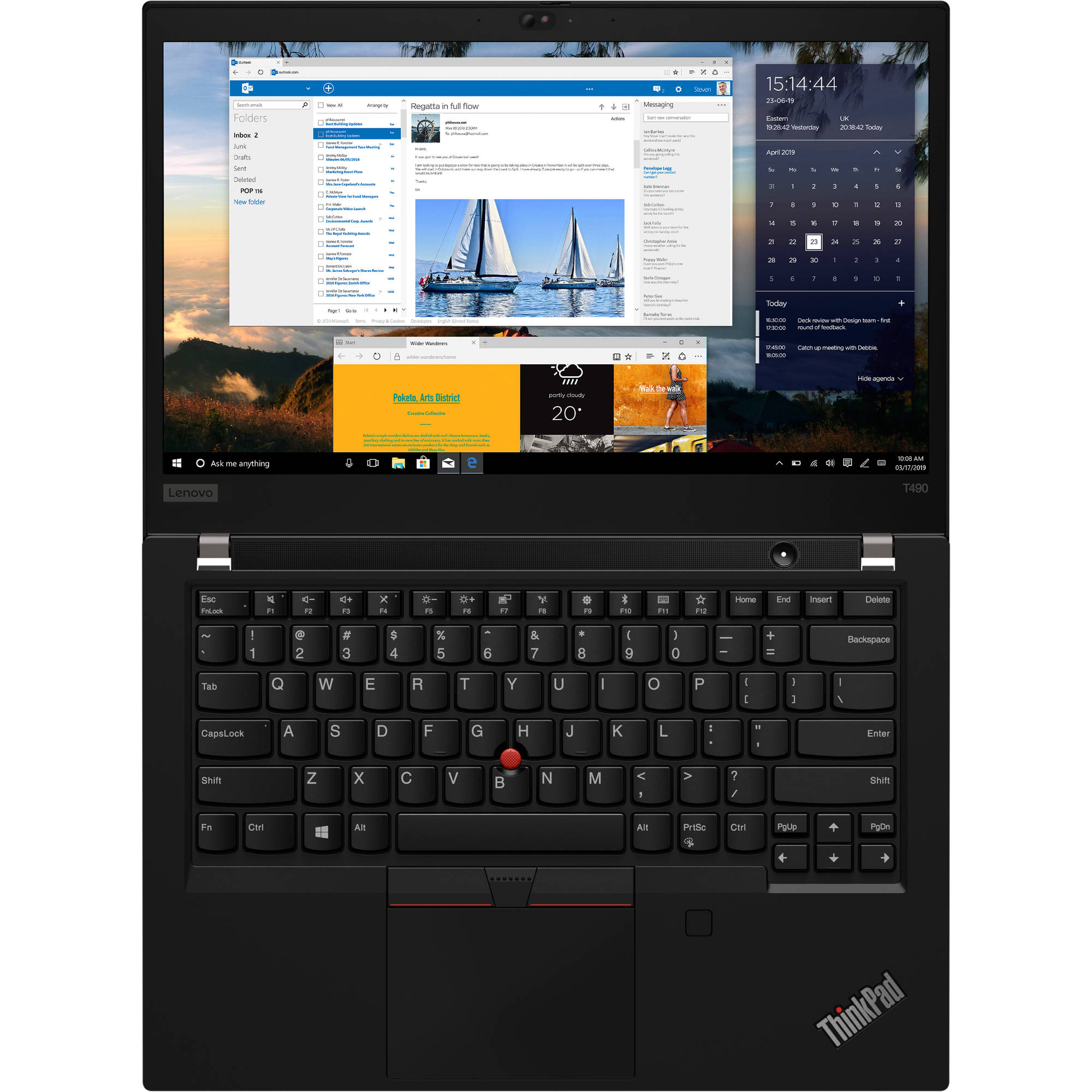 Laptop ultraportabil Lenovo ThinkPad T490 cu procesor Intel® Core