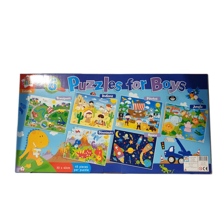 6 db-os Puzzle készlet, Fiúk