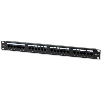 Patch Panel Techly UTP, Categoria 5e, 24 de porturi, Conector RJ-45, Negru Patch Panel Techly UTP, Categoria 5e, 24 de porturi, Conector RJ-45, Negru