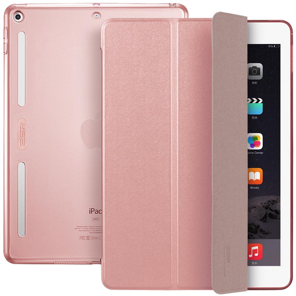 Husa Tableta Smart Cover Apple Ipad 5th Gen 9,7Inch, Suport Pen Ipad 1822, 1823 9.7Inch Protejeaza 360 Deluxe Corners Rose