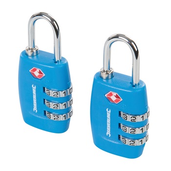 Set 2 lacate cu cifru pentru troller, valiza, 12.4 x 20.5mm, aprobat TSA, Silverline Set 2 lacate cu cifru pentru troller, valiza, 12.4 x 20.5mm, aprobat TSA, Silverline