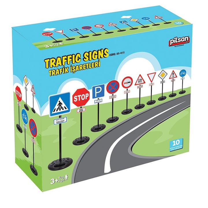 Semne de circulatie, 10 piese, Pilsan