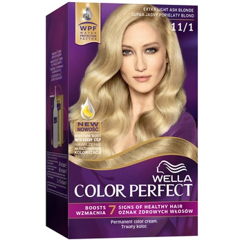 Vopsea de par permanenta Wella Color Perfect 11/1Extra Light Ash Blond, 140 ml Vopsea de par permanenta Wella Color Perfect 11/1Extra Light Ash Blond, 140 ml