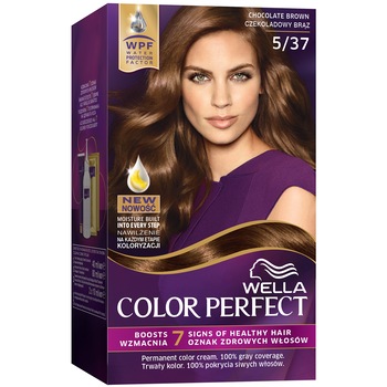 Vopsea de par permanenta Wella Color Perfect 5/37 Chocolate Brown, 140 ml Vopsea de par permanenta Wella Color Perfect 5/37 Chocolate Brown, 140 ml