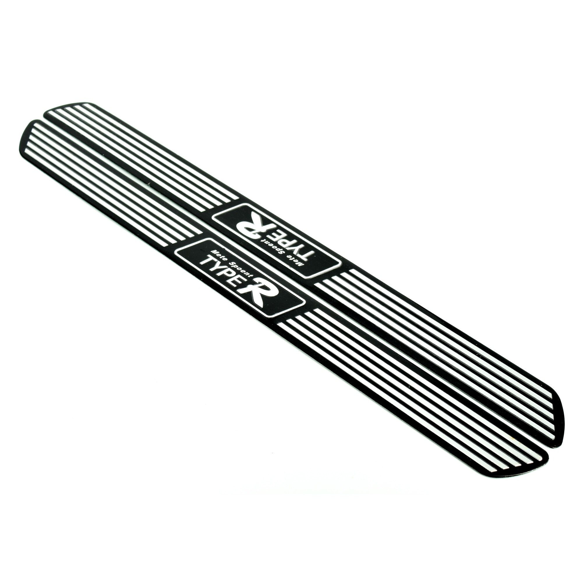 Set 2 x Ornament prag iMK, lipire cu banda dublu adeziva inclusa, 48.5 cm, Alb-Negru