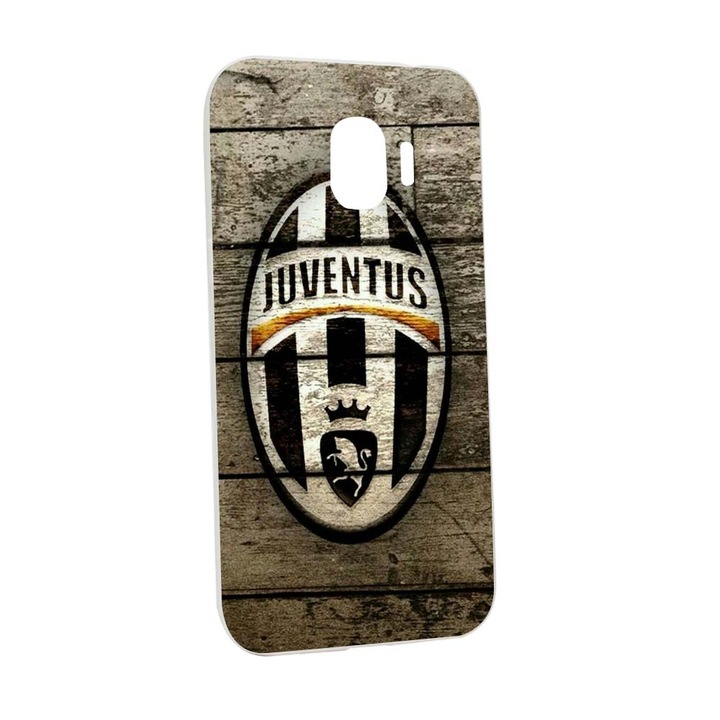 Husa de protectie Football, Juventus pentru Samsung Galaxy J4 2018, rezistenta la uzura, anti-alunecare, din silicon Premium, W228