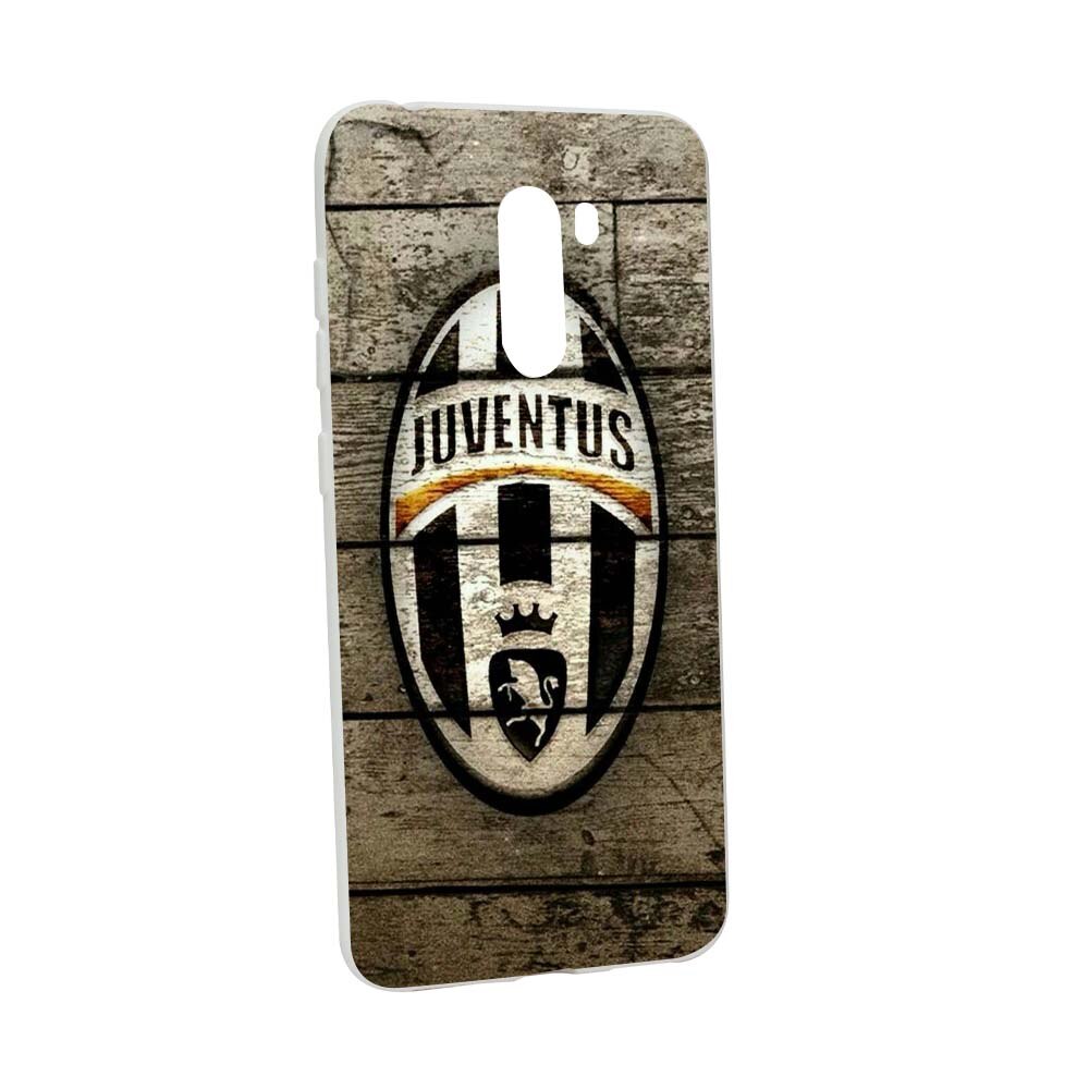 Husa de protectie Football, Juventus pentru Xiaomi PocoPhone F1, rezistenta la uzura, anti-alunecare, din silicon Premium, W228