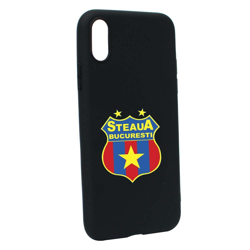 Husa de protectie Football, Steaua pentru Apple iPhone XS / X, rezistenta la uzura, anti-alunecare, din silicon Premium, B230