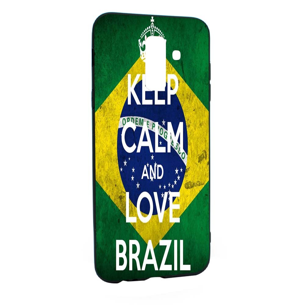 Husa de protectie Football, Brazil pentru Samsung Galaxy A6 PLUS / Galaxy J8 2018, rezistenta la uzura, anti-alunecare, din silicon Premium, B232