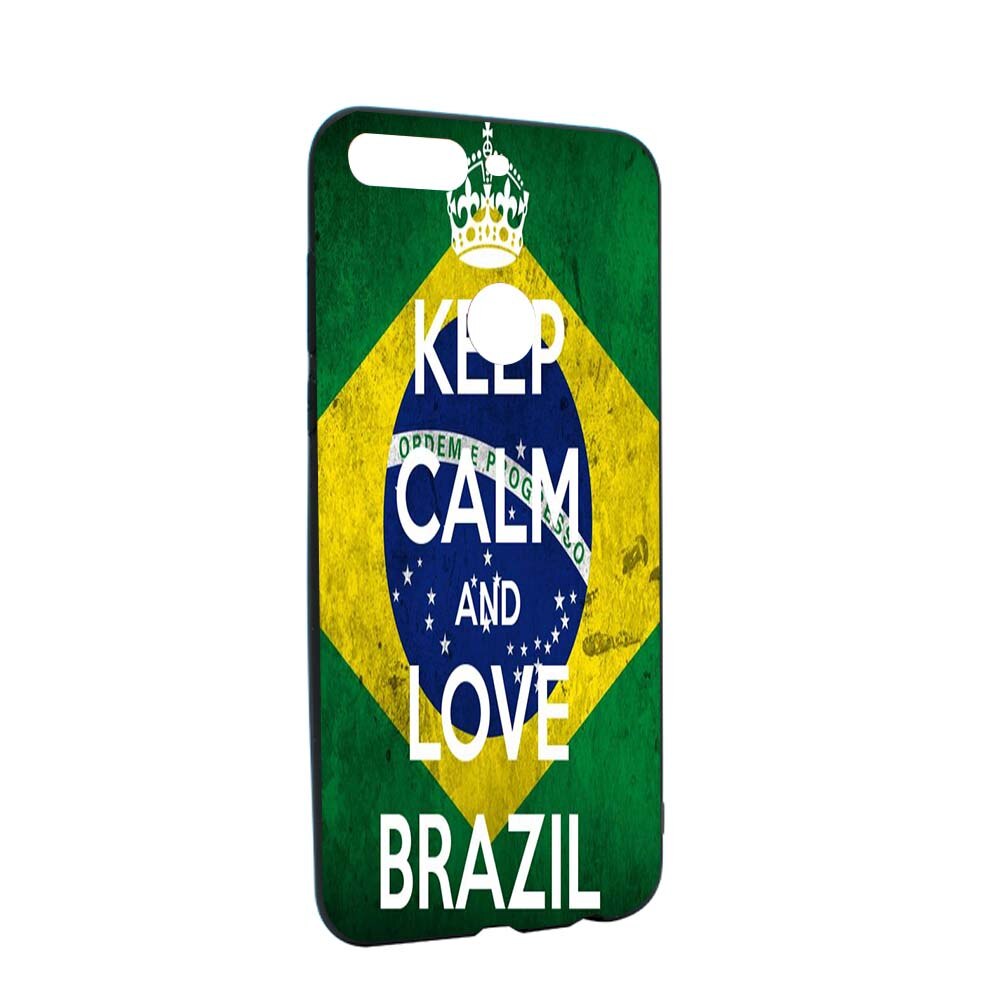 Husa de protectie Football, Brazil pentru Huawei Y7 2018 / Y7 Prime 2018, rezistenta la uzura, anti-alunecare, din silicon Premium, B232