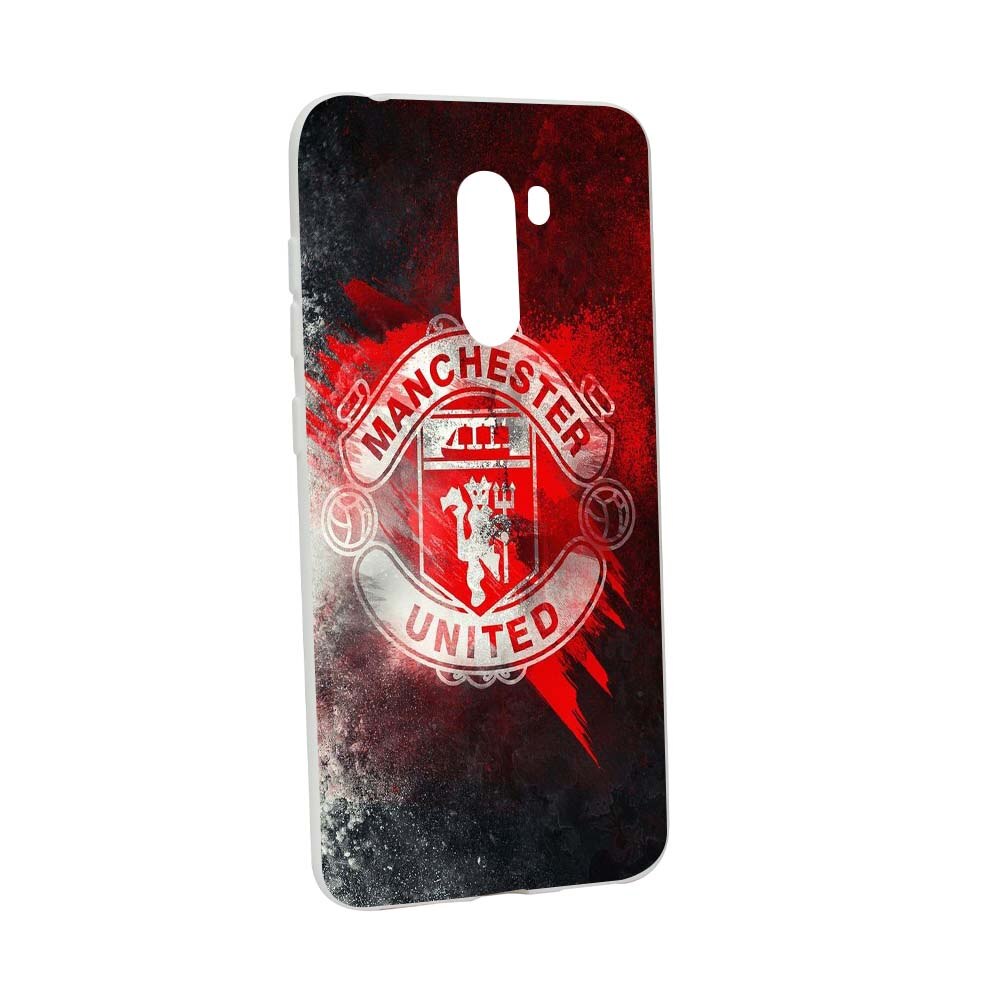 Husa de protectie Football, Manchester United pentru Xiaomi PocoPhone F1, rezistenta la uzura, anti-alunecare, din silicon Premium, W233