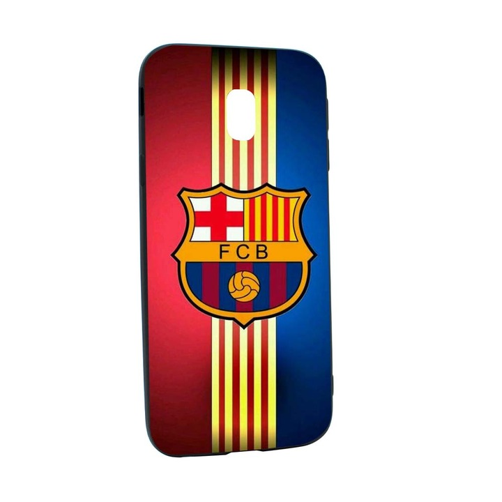 Husa de protectie Football, Barcelona pentru Samsung Galaxy J7 2018, rezistenta la uzura, anti-alunecare, din silicon Premium, B237