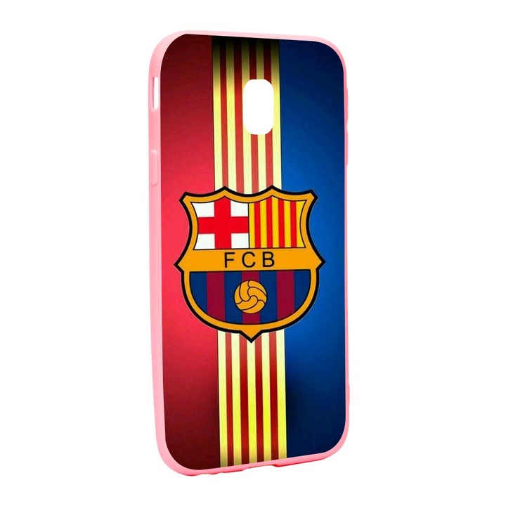 Husa de protectie Football, Barcelona pentru Samsung Galaxy J7 2018, rezistenta la uzura, anti-alunecare, din silicon Premium, P237