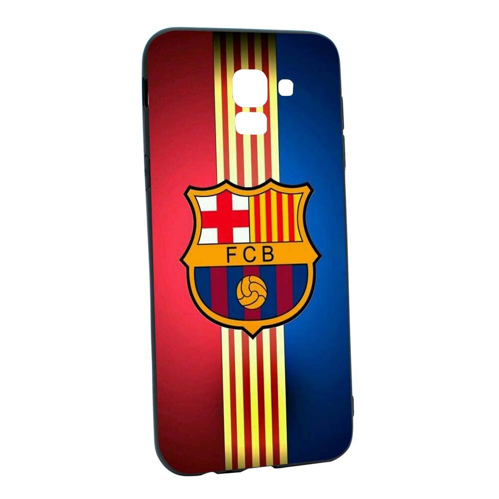 Husa de protectie Football, Barcelona pentru Samsung Galaxy J6 2018, rezistenta la uzura, anti-alunecare, din silicon Premium, B237