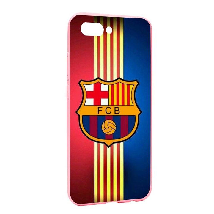 Husa de protectie Football, Barcelona pentru Huawei Honor 10, rezistenta la uzura, anti-alunecare, din silicon Premium, P237