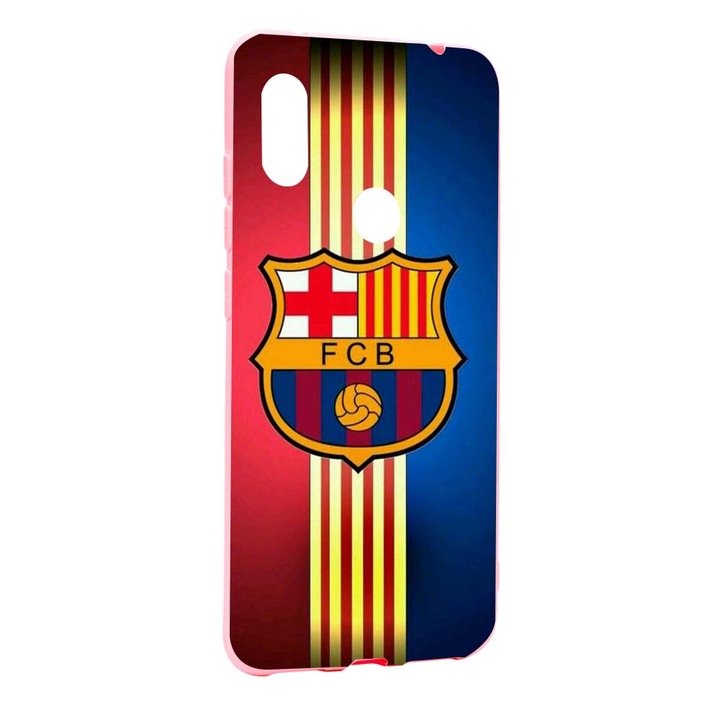 Husa de protectie Football, Barcelona pentru Xiaomi Redmi Note 6 Pro, rezistenta la uzura, anti-alunecare, din silicon Premium, P237