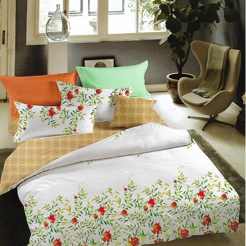 Set Lenjerie pat dublu, Bumbac Satinat, 4 Piese, 230x250 cm, RUBINO-44