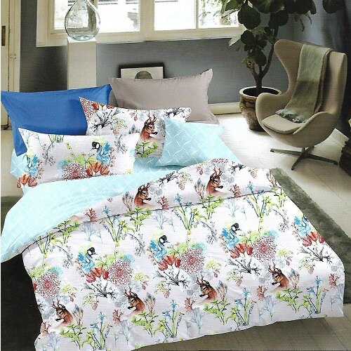 Set Lenjerie pat dublu, Bumbac Satinat, 4 Piese, 230x250 cm, RUBINO-50-1