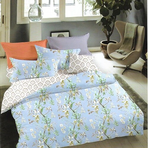 Set Lenjerie pat dublu, Bumbac Satinat, 4 Piese, 230x250 cm, RUBINO-38