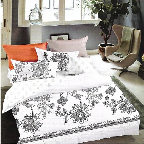 Set Lenjerie pat dublu, Bumbac Satinat, 4 Piese, 230x250 cm, RUBINO-32