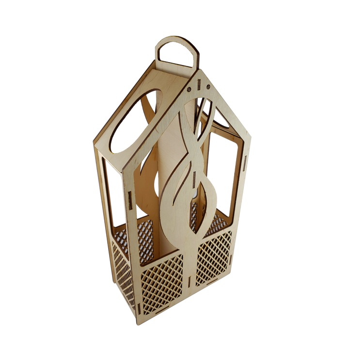 Fa borosüveg doboz 33,7 x 17,8 x 9,8 cm