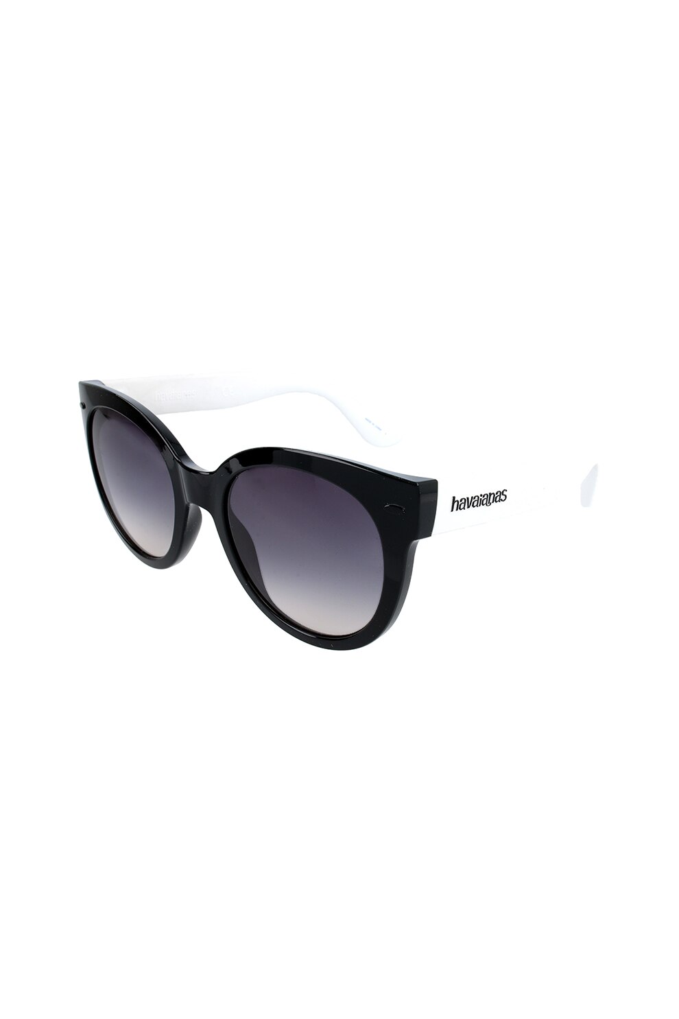 Havaianas, Ochelari de soare cat-eye cu lentile in degrade si brate contastante Noronha, Negru/Alb, 52-21-145 Standard