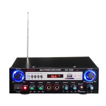 Amplificator audio cu bluetooth , conectare Usb , SD card , display digital , 2 intrari microfon 6,3mm Amplificator audio cu bluetooth , conectare Usb , SD card , display digital , 2 intrari microfon 6,3mm