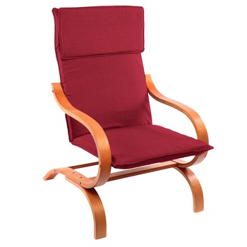 Fotoliu Kring Hemming, cadru curbat, 60x60x90 cm, material textil, Rosu Fotoliu Kring Hemming, cadru curbat, 60x60x90 cm, material textil, Rosu