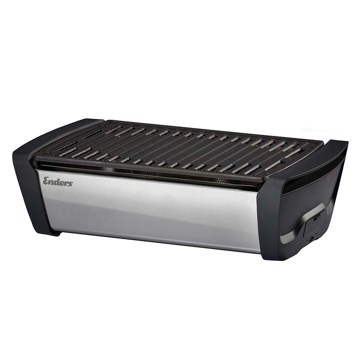 Барбекю на дървени въглища Enders Aurora Mirror Mat Silver, чугунена плоча, площ на грила (925 см2)