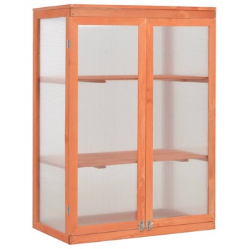 Sera, vidaXL, Lemn/Policarbonat, 75 x 47 x 109 cm, Maro Sera, vidaXL, Lemn/Policarbonat, 75 x 47 x 109 cm, Maro