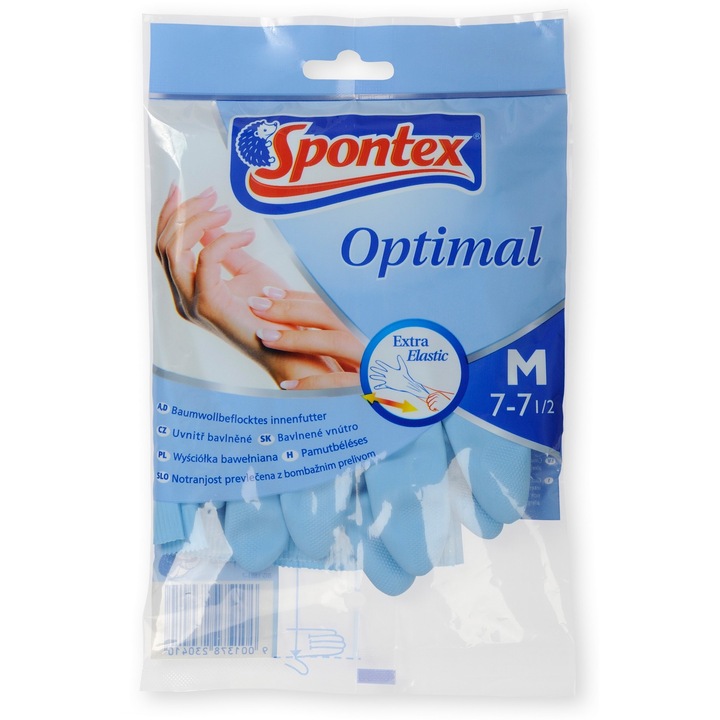 Manusi Optimal Spontex din Latex Natural, Reutilizabile (S), 1 Pereche