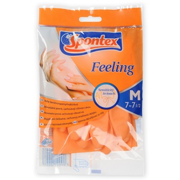 Manusi Feeling Spontex, Reutilizabile din Latex Natural (S) Manusi Feeling Spontex, Reutilizabile din Latex Natural (S)