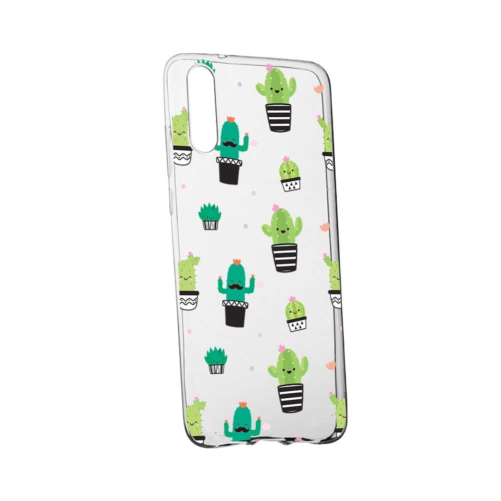 Husa pentru Samsung Galaxy A70, din silicon premium, rezistenta la uzura, anti-alunecare, Slim, Cactus, 165