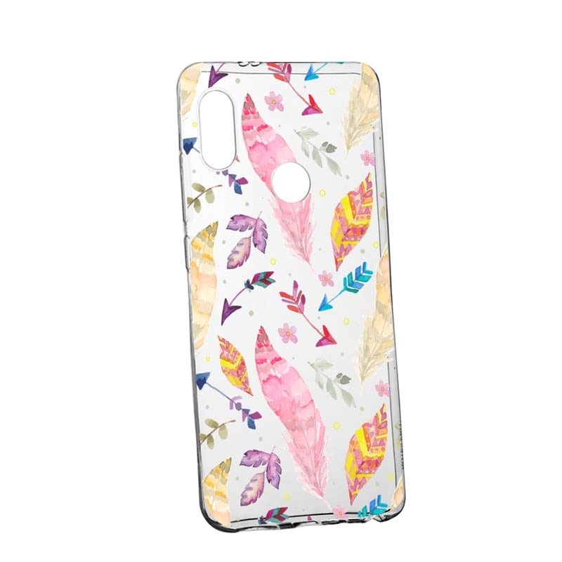Husa pentru Samsung Galaxy A40, Feathers, 68, din silicon premium, rezistenta la uzura, anti-alunecare