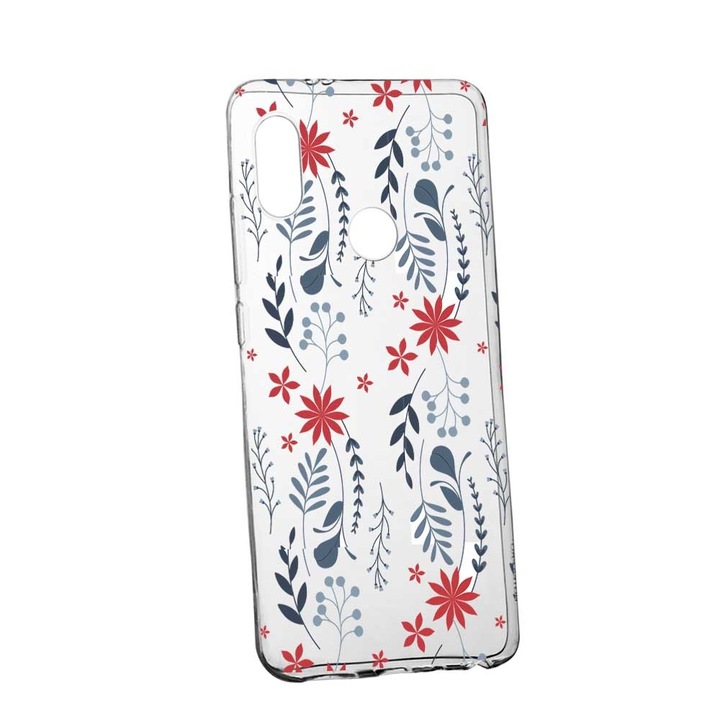 Husa pentru Samsung Galaxy A40, din silicon premium, rezistenta la uzura, anti-alunecare, Slim, Motive florale, 155