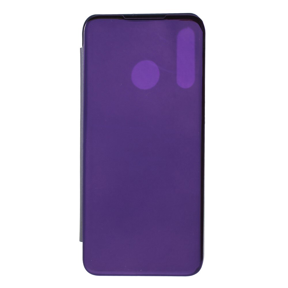 Husa Huawei P30 Lite - Flip Mirror tip Carte, Capac translucid, Violet