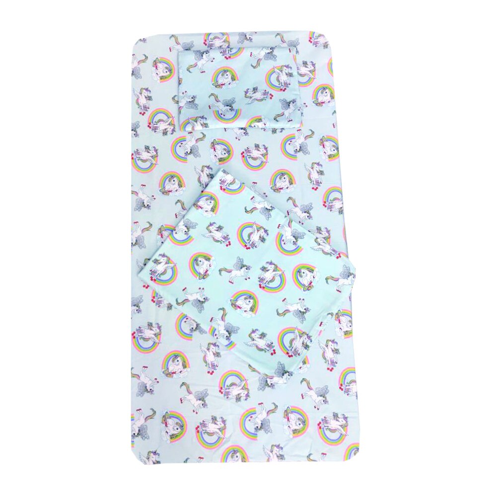Set Paturica bebe cu Cearsaf si Pernuta pt pat 120x60 cm Deseda Unicorni