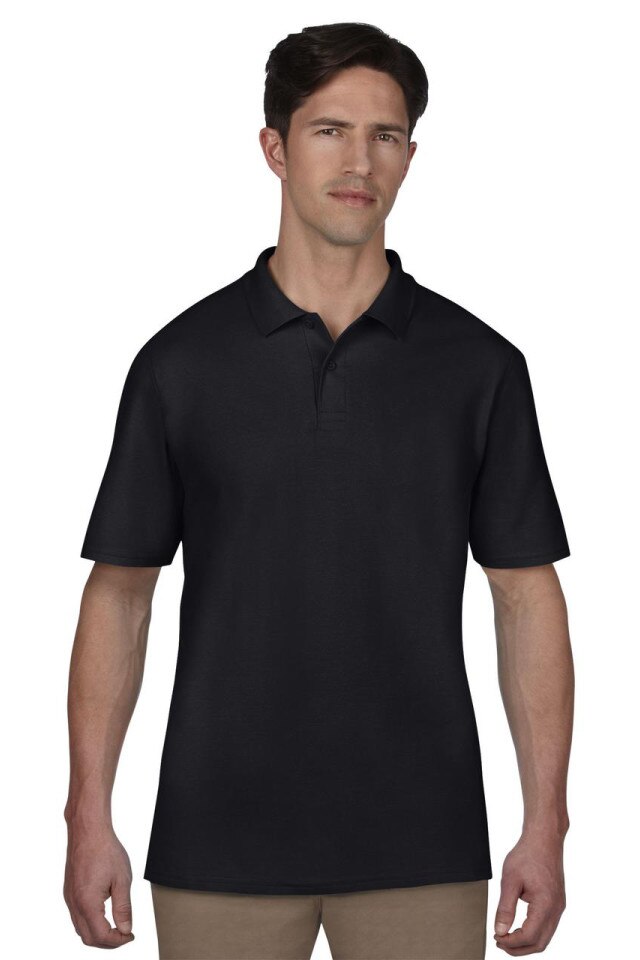 Tricou Polo barbati, 100% Bumbac, Anvil, Negru