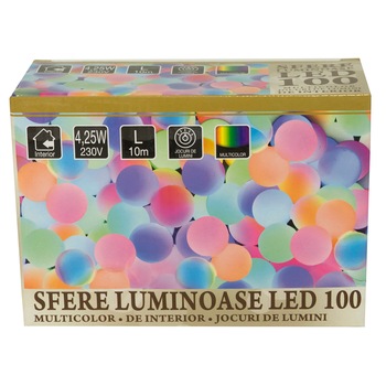 Instalatie decorativa Cris, 100 LED-uri, 8 moduri de iluminat, Multicolor Instalatie decorativa Cris, 100 LED-uri, 8 moduri de iluminat, Multicolor