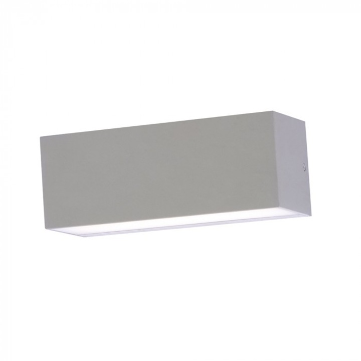 Aplica de exterior V-TAC, 12W, fascicul sus/jos, corp gri, Alb rece, Led inclus