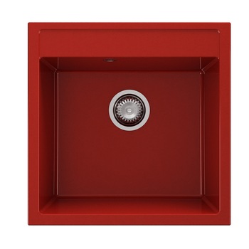 Chiuveta pentru bucatarie , 510x510x210, cuva adanca,Marmura Compozit,culoare rosu-Ruby Red Chiuveta pentru bucatarie , 510x510x210, cuva adanca,Marmura Compozit,culoare rosu-Ruby Red