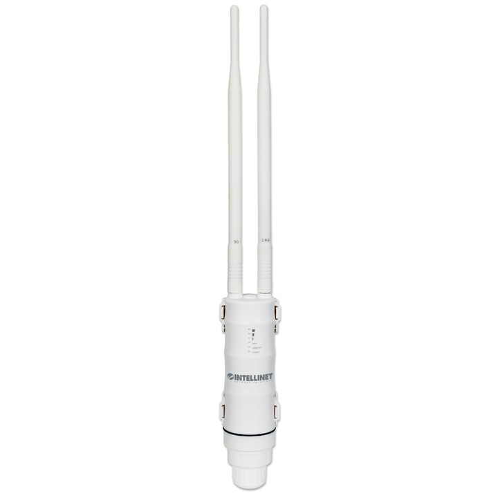 Точка за достъп Intellinet Outdoor AC600, PoE Dual band, Wireless 5 GHz, Wireless N 2.4 GHz