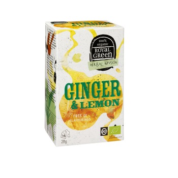 Ceai Ginger & Lemon, Royal Green, 28 gr, 16 plicuri Ceai Ginger & Lemon, Royal Green, 28 gr, 16 plicuri