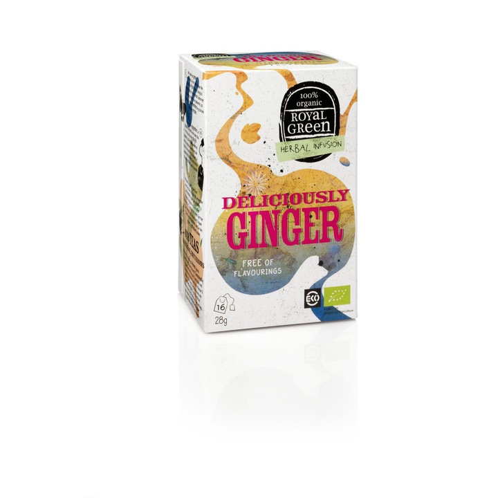 Finoman gyömbér tea, Royal Green, 28 gr, 16 tasak