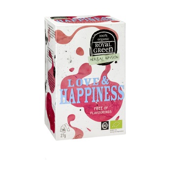 Ceai ecologic Love & Happiness, Royal Green, 27 gr, 16 plicuri Ceai ecologic Love & Happiness, Royal Green, 27 gr, 16 plicuri