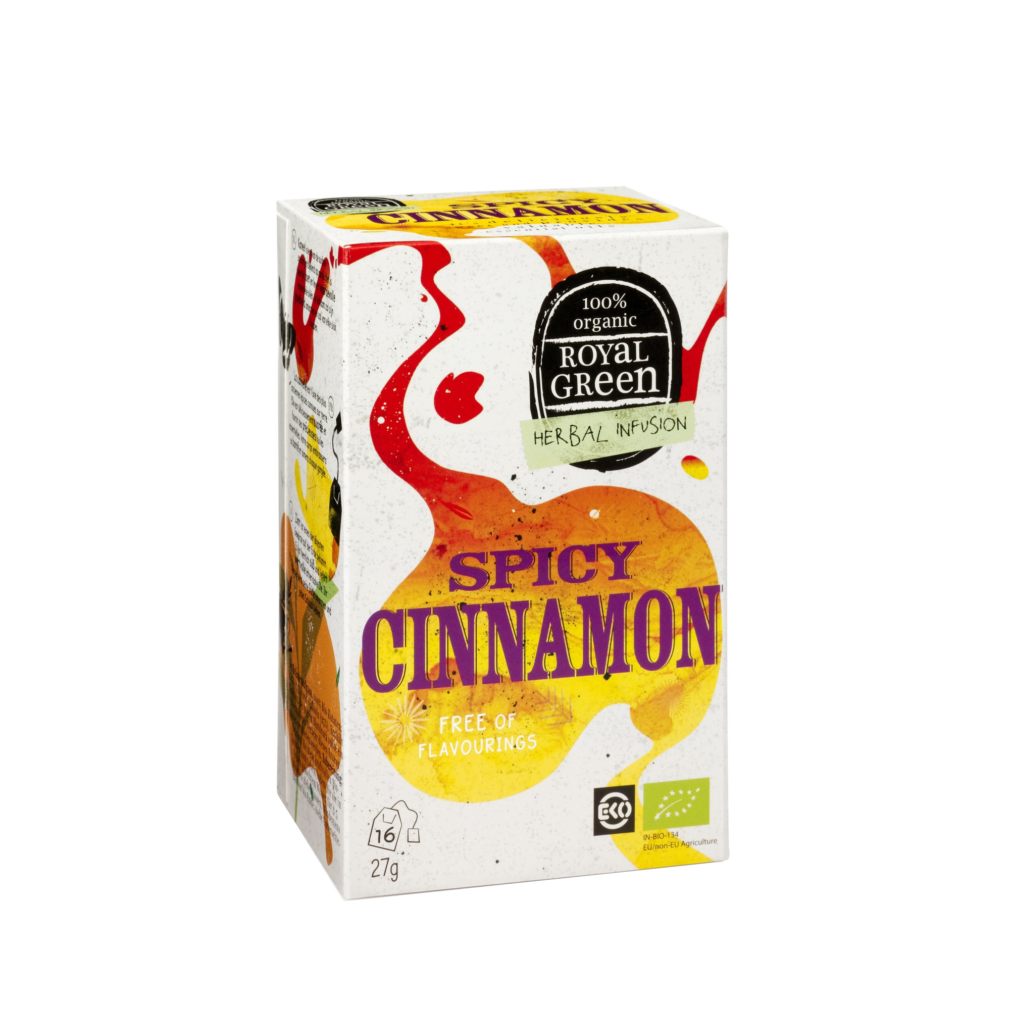 Ceai ecologic Spicy Cinnamon, Royal Green, 27 gr, 16 plicuri