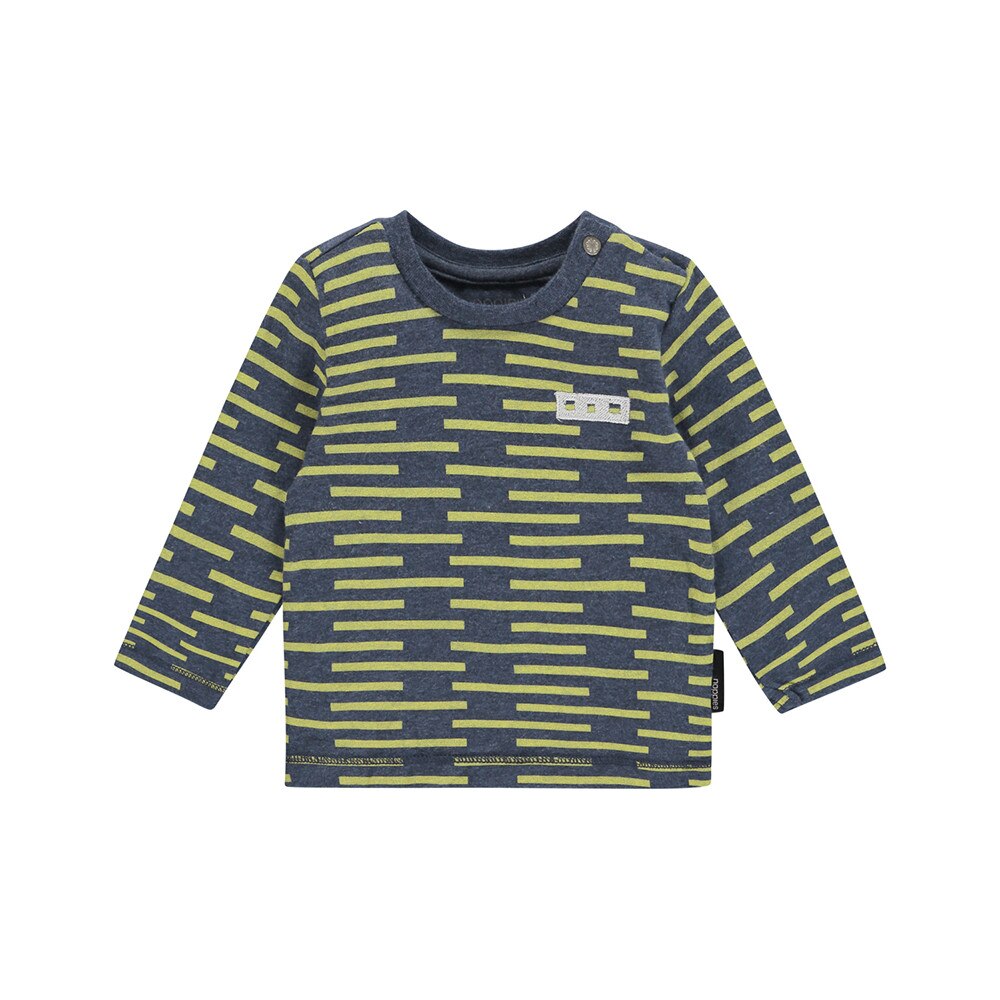 Bluza bebe, Noppies, cu dungi, bleumarin&verde