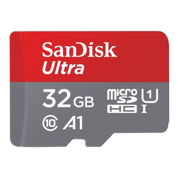 Card de memorie EVO microSDHC SanDisk Clasa 10 A1 cu capacitate de 32GB Card de memorie EVO microSDHC SanDisk Clasa 10 A1 cu capacitate de 32GB